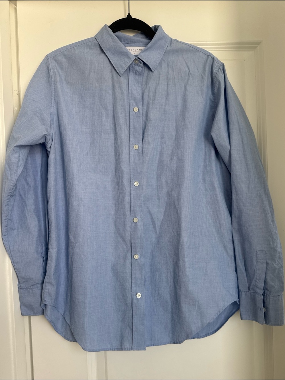 EVERLANE Women's Classic Button Down Cotton Long Sleeve Shirt Size 8